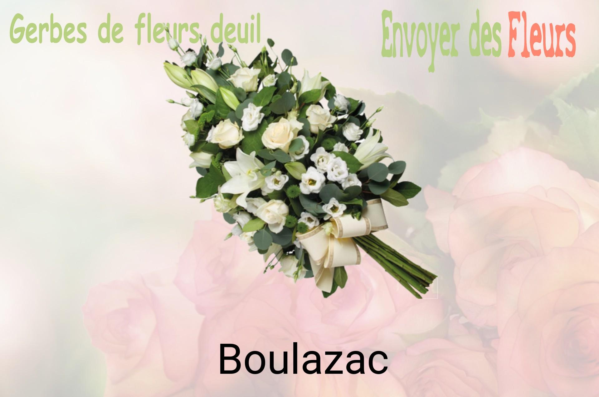 Gerbe de fleurs de deuil livrée à Boulazac
